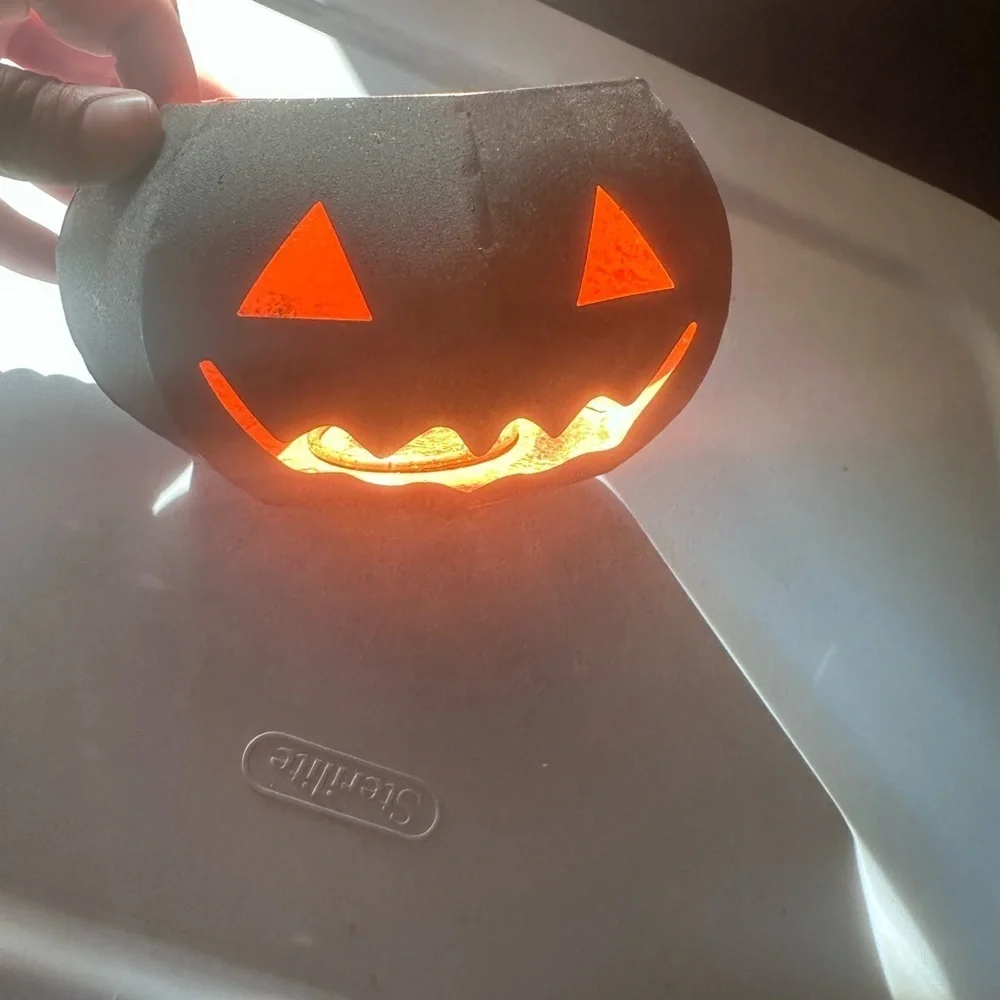 Halloween Pumpkin Light Decor Candle Holder